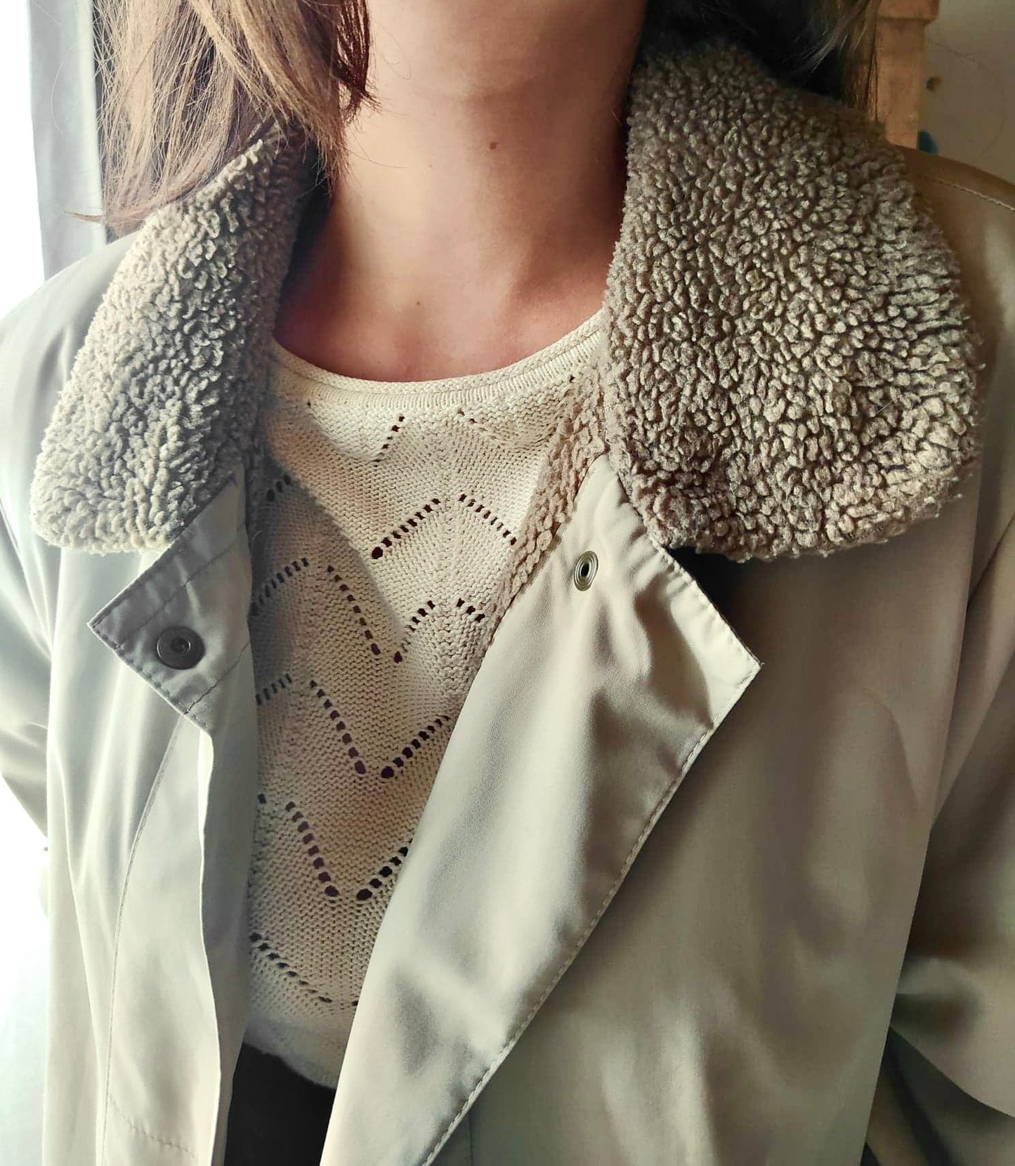 Imperméable oversize beige