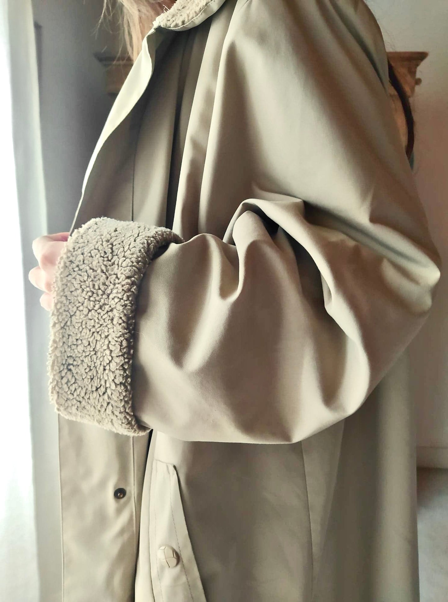 Imperméable oversize beige