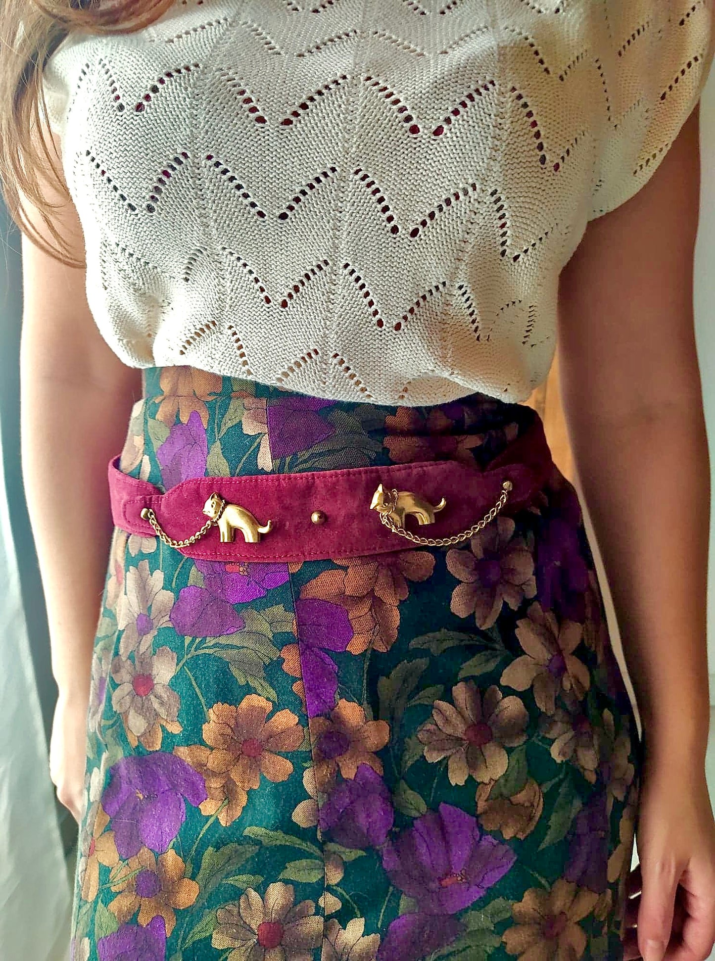 Ceinture bordeaux chats